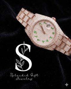 Montre Hip-hop de haute qualité en moissanite VVS, entièrement sertie de diamants, luxueuse, pour homme. - Product Image 1