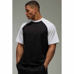 Custom <b>High</b> Quality Men Luxury Heavy 100% Cotton Oversize <b>T</b> <b>Shirt</b> Blank Mock <b>Neck</b> Heavyweight Oversized <b>T</b> <b>Shirt</b> - Product Image 2