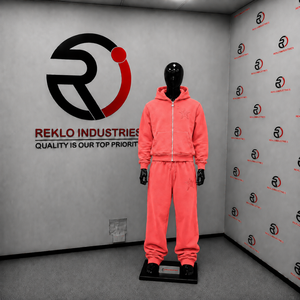 Conjunto Deportivo Bordado con Estrella Rosa Coral para Hombre, Sudadera con Cremallera y Pantalones Jogger, Ropa Deportiva Casual, Venta al Por Mayor OEM - Product Image 3