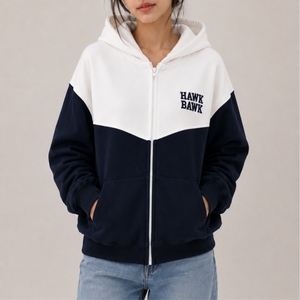 Sudadera con capucha y cremallera para mujer, estilo urbano premium, cómoda para invierno, corte relajado, lujo y confort, tela suave - Product Image 1