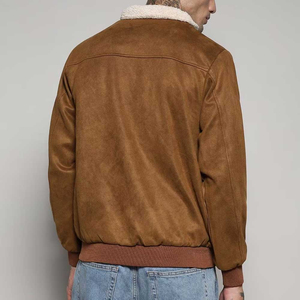 Veste en daim pour homme, style motard classique, texture douce, design personnalisé, fournisseur OEM, service d'échantillons disponible, qualité supérieure - Product Image 2