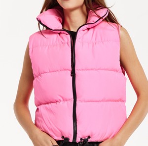 Gilet matelassé réversible pour femme, sans manches, col rond, pour l'hiver, vente en gros, fabricant - Product Image 3
