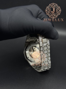 Reloj de Pulsera de Lujo con Diamantes Moissanite Estilo Hip Hop, con Empaque Personalizado para Mayoristas y Exportadores de Joyería, Disponible para la Venta - Product Image 4