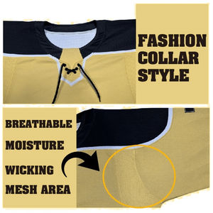 Maillot de hockey sur glace personnalisé unisexe en polyester avec broderie en twill, uniforme d'équipe, fournisseur OEM en gros - Product Image 2