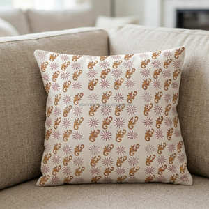 <b>Blue</b> Vintage Handmade Eco-Friendly Block Printed <b>Throw</b> Pillow Square Zipper Closure Washable Decorative Pillow Cover - Product Image 2