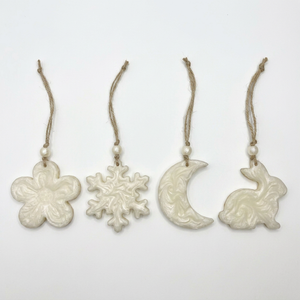 Adornos Navideños de Resina Hechos a Mano al por Mayor, Estrella, Árbol, Corazón, Zorro, Decoración Colgante, Artesanía Tradicional, Colgante con Cuerda - Product Image 2