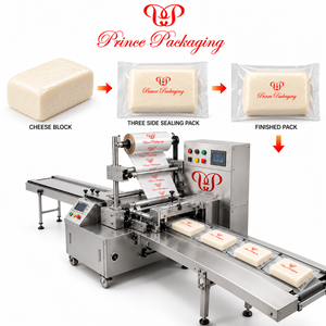 Máquina Automática para Cortar, Envolver y Sellar Bloques de Queso y Mantequilla Horizontalmente con Película de Papel para la Industria Alimentaria - Product Image 2