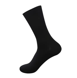 Chaussettes décontractées pour hommes 100% coton tissé respirant antidérapantes couleur unie hiver design personnalisé - Product Image 1