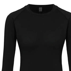 T-shirts de compression côtelés sans couture, dernier design, faible MOQ, logo personnalisé sur le devant, haute qualité, soutien élevé, pour femmes, fitness - Product Image 2