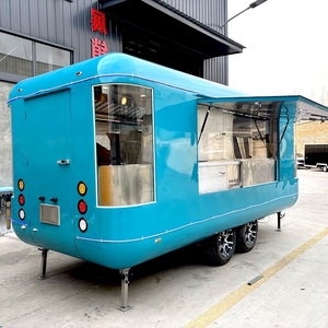 Modern Capsule Style Food Truck 5.8M Dual Tandem Axle Aluminum Frame Stainless Steel Body Insulated Compartments Outdoor Use - Product Image 1