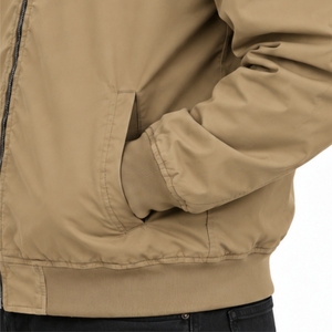 Men's Bomber <b>Jacket</b> For Men <b>With</b> Full Front <b>Zipper</b> Ribbed Collar Cuffs Hem Side <b>Pockets</b> And Modern Casual Outerwear Design - Product Image 6