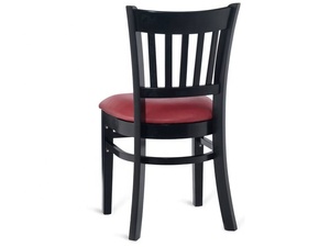 Ghế ăn khung gỗ đen bọc da PU đỏ, bền chắc, dùng cho nhà hàng, quán cà phê, khách sạn - Product Image 6