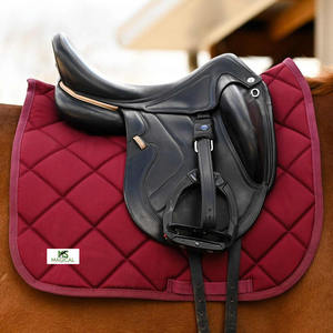 Tapis de selle pour cheval de haute qualité, couleur bordeaux, excellente qualité, pour dressage équestre. - Product Image 2