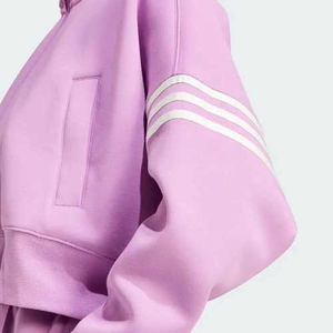 Pink <b>Women's</b> Tracksuit Set Full Length Turtleneck <b>Jacket</b> With Side Pockets Loose Fit Breathable Solid Color Casual Spring Wear - Product Image 6