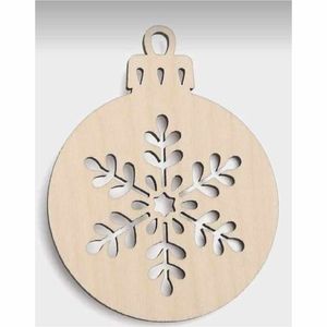 Étiquettes personnalisées en bois vierges en forme de flocon de neige pour décorations de Noël et fournitures de fête, ornements suspendus faits à la main - Product Image 1
