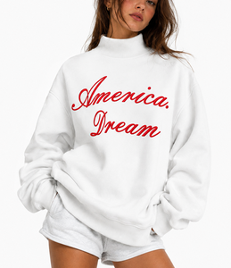 Sudadera Universitaria Griega Personalizada Unisex Oversize con Cuello Alto de Algodón Polar para Invierno con Parche de Chenilla al por Mayor - Product Image 6
