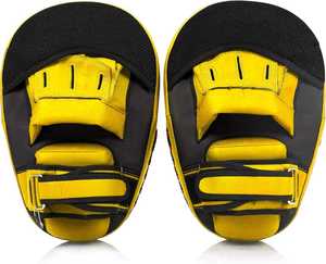 OEM Cheap Price Boxing Training Genuine Leather <b>Black</b> Yellow Fairtex Boxing Target Pad Fairtex Focus Mitt Never Give Up - Product Image 5