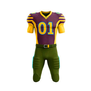 Uniforme de Fútbol Americano de Verano con Color Personalizado, Cómodo, Transpirable, que Absorbe la Humedad, Manga Corta, 100% Poliéster, Secado Rápido - Product Image 2