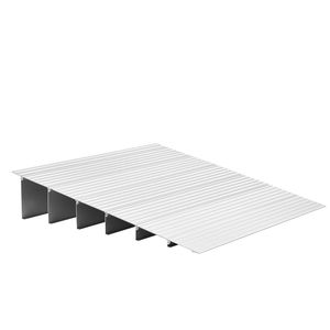 Rampe de seuil de porte en alliage d'aluminium de 6 pouces de hauteur, capacité de charge de 800 livres pour fauteuils roulants, fauteuils électriques, déambulateurs, rollators, usage domestique - Product Image 1