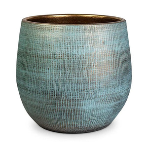 Vase à fleurs en métal à cadre géométrique avec insert en tube de verre pour une décoration contemporaine - Product Image 5