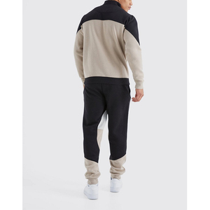 Conjunto de Chándal de Alta Calidad con Cuello de Campana y Cremallera, Manga Larga, Estilo Urbano, Bordado, para Hombre, con Bloques de Color y Estampado, Material de Forro Polar - Product Image 6