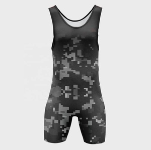 Singlet de Lucha Libre con Sublimación Personalizada, Camuflaje, Secado Rápido, Uniforme de Artes Marciales de Una Pieza para Adultos, Nombre y Número - Product Image 1
