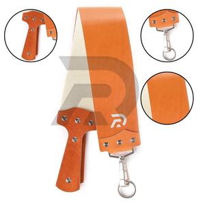 Cordon de lustrage pour rasoir droit en cuir et toile avec quincaillerie en laiton pour l'entretien - Product Image 6