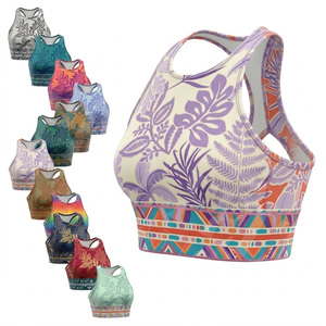 Sujetador Deportivo Atlético, Moderno y Elegante, Sublimado con Estampado Personalizado, Espalda Cruzada, para Entrenamiento, Yoga, Gimnasio, Transpirable, Elástico, de Alta Calidad - Product Image 1