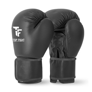 Gants de boxe d'entraînement Black Top Best Fighter, gants de sparring en cuir PU imprimés pour la compétition MMA - Product Image 1