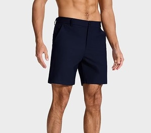 Shorts Chino Homme 100% Coton Respirant avec Poches pour la Course, le Jogging et l'Entraînement – Noir Uni - Product Image 4