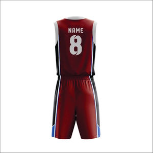 Uniformes de Baloncesto Unisex Personalizados de Primera Calidad, Camisetas y Pantalones Cortos con Impresión por Transferencia Térmica Frontal, 100% Poliéster - Product Image 4