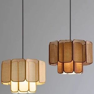 Lámpara Colgante de Ratán Natural Hecha a Mano, Estilo Boho, OEM ODM - Product Image 4