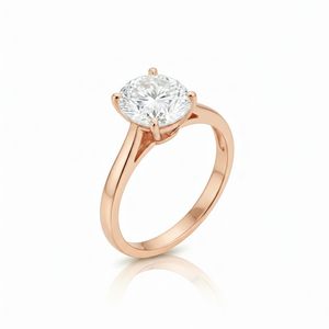 Anillo de Compromiso con Diamante Cultivado en Laboratorio de Corte Ovalado, Chapado en Oro Rosa de 9K, Certificado IGI, Anillo de Boda Moderno para Mujer - Product Image 3