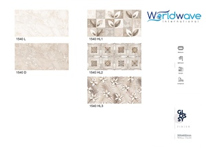 Carreaux muraux en céramique Taille 30X60 cm Carreaux en céramique flexibles brillants pour murs intérieurs Carreaux de finition semi mats brillants 300X600mm - Product Image 3