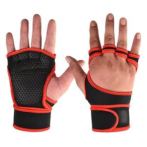 Workout Unisex Fitness Cross Training Glove WOD GYM Weightlifting Silicone Padding with <b>Wrist</b> <b>Support</b> Gloves For Sale - Product Image 1