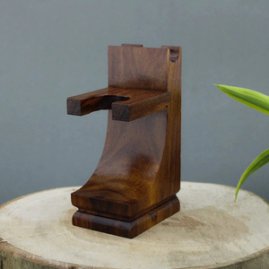 Shaving <b>Set</b> Handmade Wood 3PC Shaving <b>Set</b> For Men Brush Safety <b>Razor</b> Storage Display Stand With Stainless Steel And New Design - Product Image 2