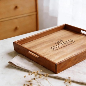 Personalized Walnut Serving Tray, Custom Engraved Wooden Tray, Tray for Home, Wedding and Everyday Use - Product Image 1