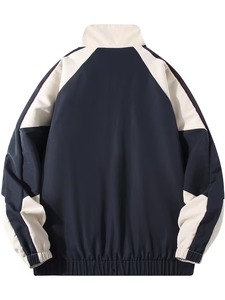 Chaqueta Cortavientos Ligera para Hombre con Logotipo Personalizado de Alta Calidad, Chaqueta Deportiva Informal de Satén con Cuello Alto - Product Image 2