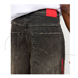 Pantalones Vaqueros Anchos Personalizados para Hombre, Estilo Casual, Retro Clásico, Holgados, Hip Hop, Vintage, Hechos en Pakistán - Product Image 4