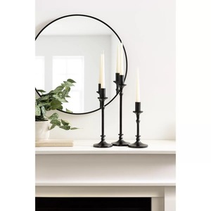 Ensemble de 3 bougeoirs en aluminium noir faits à la main, écologiques, pour la maison et l'usage religieux, design durable - Product Image 5