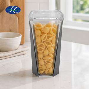 Tarro de almacenamiento hexagonal gris claro multifunción para alimentos con tapas Oem de 0.5-2l - Product Image 2