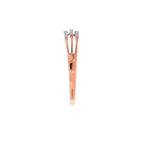 Anillo de Diamantes de Oro Rosa para Mujer, Corte Brillante Redondo, Anillo de Boda Clásico, Oro de 18K, 14K, 10K, Plata 925, 935, Joyería Fina - Product Image 4