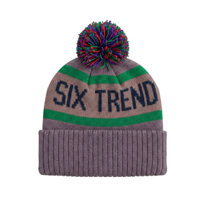 Unisex Wool Blend <b>Beanie</b> Hat with 3D Embroidery Y2K Style Casual Winter Knit Cap for Adults 36 Colors Available - Product Image 3