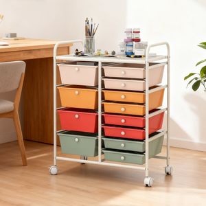 Carrello Portaoggetti a 12 Cassetti, Organizzatore Mobile Multiuso - Product Image 1