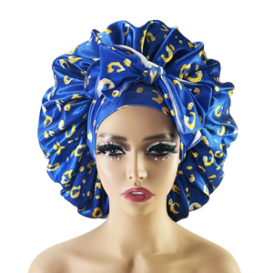 Nuevo Gorro de Dormir Casual de Satén de Seda Grande y Ajustable con Banda para Atar en la Cabeza y Borde Envolvente para Mujeres con Cabello Rizado o Trenzado - Product Image 3
