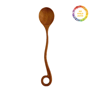 Cuillère en bois traditionnelle vietnamienne avec gravures de feuilles et de fleurs, souvenir culturel, ustensiles de cuisine, vente en gros - Product Image 4