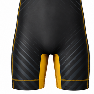 Men Black Gold Sublimated Wrestling Singlet Sleeveless Polyester Wrestling Suit <b>Athletic</b> Match Training Sports Clothing - Product Image 6