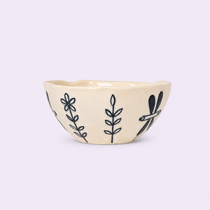 Tazón de Cerámica Hecho a Mano, Duradero y No Tóxico, con Diseño Floral Azul, Apto para Microondas, para Servir Alimentos, Juego de Regalo Mahaguthi - Product Image 4