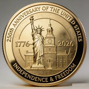 Moneda Conmemorativa del 250 Aniversario de Estados Unidos, Diseño Soberbo y Simbólico, Fundición de Precisión, Colección Evento - Product Image 3