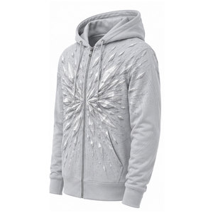 Sudaderas con capucha y cremallera, tela transpirable, estilo con cremallera completa para ropa informal y de exterior. - Product Image 3